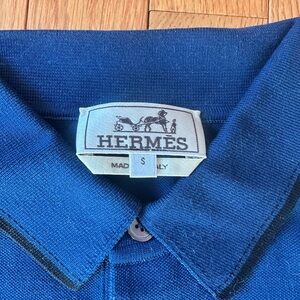 Hermes Blue Polo Shirt size S